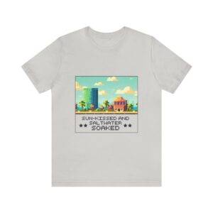 Sun-kissed and Saltwater / Men's Miami Pixel T-shirt - Image 74