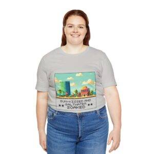 Sun-kissed and Saltwater / Men's Miami Pixel T-shirt - Image 79