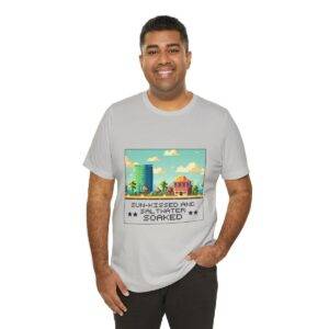 Sun-kissed and Saltwater / Men's Miami Pixel T-shirt - Image 80