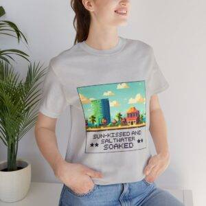 Sun-kissed and Saltwater / Men's Miami Pixel T-shirt - Image 81