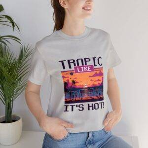 Tropic like it's hot / Men's Miami Pixel T-shirt - Imagen 81