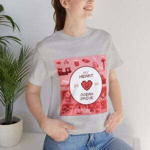 My Heart is on Ocean Drive / Men's Miami Pixel T-shirt - Imagen 81