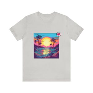 Miami Sunset / Men's Miami Pixel T-shirt - Image 74