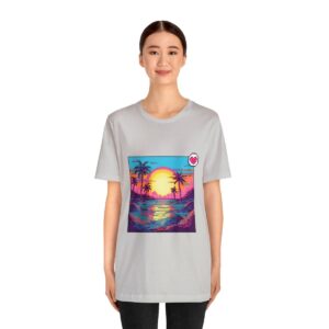Miami Sunset / Men's Miami Pixel T-shirt - Image 76