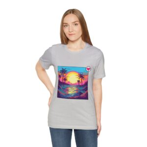 Miami Sunset / Men's Miami Pixel T-shirt - Image 77