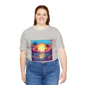 Miami Sunset / Men's Miami Pixel T-shirt - Image 79