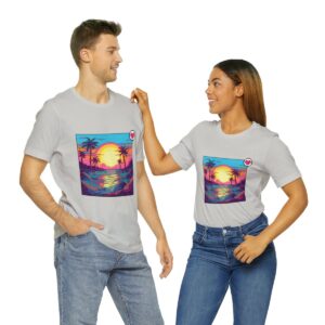 Miami Sunset / Men's Miami Pixel T-shirt - Image 82