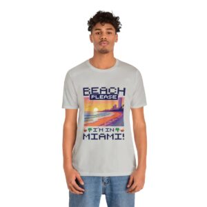 Beach please! I'm in Miami / Men's Miami Pixel T-shirt - Imagen 73