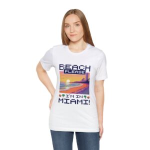 Beach please! I'm in Miami / Men's Miami Pixel T-shirt - Imagen 17