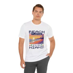 Beach please! I'm in Miami / Men's Miami Pixel T-shirt - Imagen 18