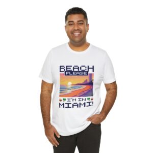 Beach please! I'm in Miami / Men's Miami Pixel T-shirt - Imagen 20