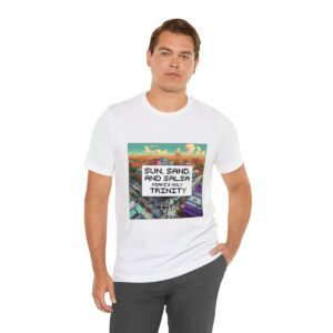 Sun, Sand and Salsa / Men's Miami Pixel T-shirt - Image 18
