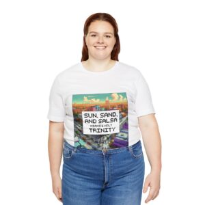 Sun, Sand and Salsa / Men's Miami Pixel T-shirt - Image 19