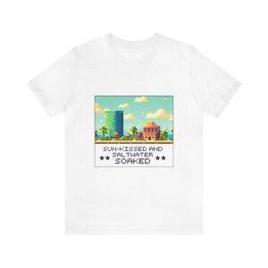 Sun-kissed and Saltwater / Men's Miami Pixel T-shirt - Image 14