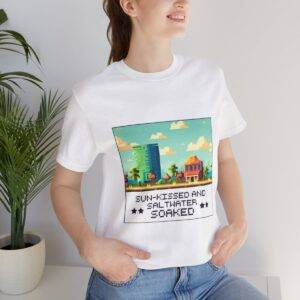 Sun-kissed and Saltwater / Men's Miami Pixel T-shirt - Image 21