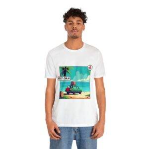 Keep Calm / Men's Miami Pixel T-shirt - Image 13