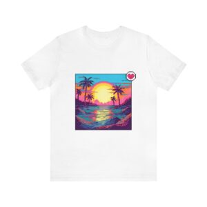 Miami Sunset / Men's Miami Pixel T-shirt - Image 14