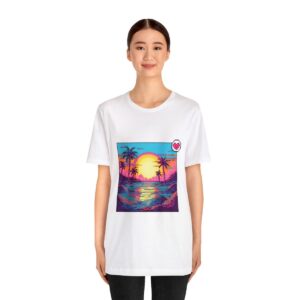 Miami Sunset / Men's Miami Pixel T-shirt - Image 16
