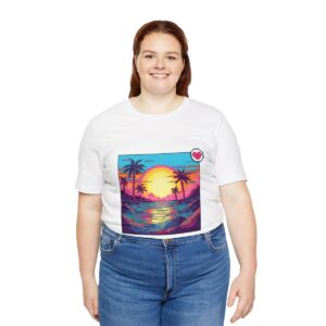 Miami Sunset / Men's Miami Pixel T-shirt - Image 19