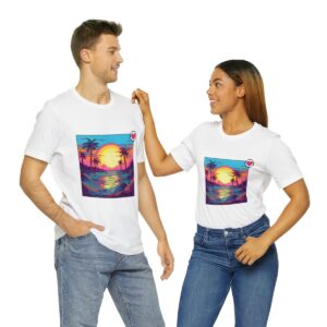 Miami Sunset / Men's Miami Pixel T-shirt - Image 22