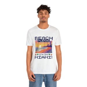 Beach please! I'm in Miami / Men's Miami Pixel T-shirt - Imagen 13