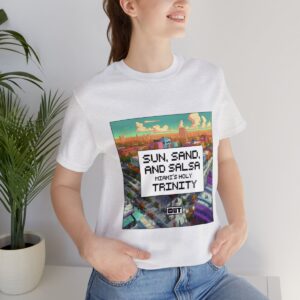 Sun, Sand and Salsa / Men's Miami Pixel T-shirt - Image 33