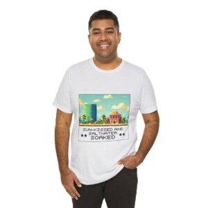 Sun-kissed and Saltwater / Men's Miami Pixel T-shirt - Image 32