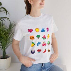 Tropical Fruits / Men's Miami Pixel T-shirt - Imagen 33