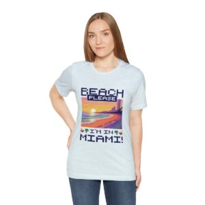 Beach please! I'm in Miami / Men's Miami Pixel T-shirt - Imagen 101