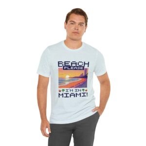 Beach please! I'm in Miami / Men's Miami Pixel T-shirt - Imagen 102