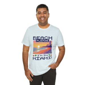 Beach please! I'm in Miami / Men's Miami Pixel T-shirt - Imagen 104