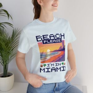 Beach please! I'm in Miami / Men's Miami Pixel T-shirt - Imagen 105