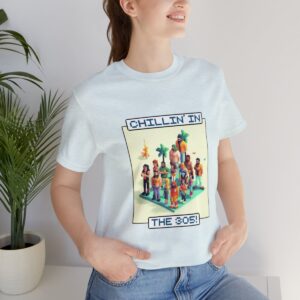 Chillin' In The 305 / Men's Miami Pixel T-shirt - Imagen 105