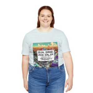 Sun, Sand and Salsa / Men's Miami Pixel T-shirt - Image 103