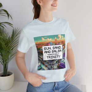 Sun, Sand and Salsa / Men's Miami Pixel T-shirt - Image 105