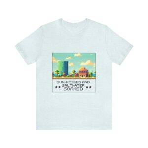 Sun-kissed and Saltwater / Men's Miami Pixel T-shirt - Image 98