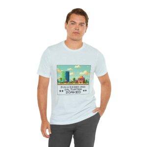 Sun-kissed and Saltwater / Men's Miami Pixel T-shirt - Image 102