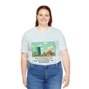 Sun-kissed and Saltwater / Men's Miami Pixel T-shirt - Image 103