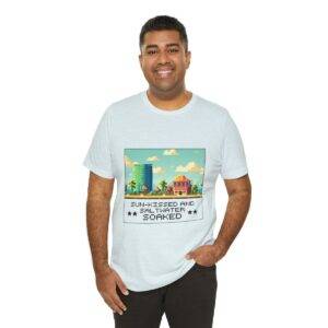 Sun-kissed and Saltwater / Men's Miami Pixel T-shirt - Image 104