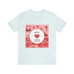 My Heart is on Ocean Drive / Men's Miami Pixel T-shirt - Imagen 110