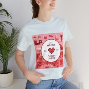 My Heart is on Ocean Drive / Men's Miami Pixel T-shirt - Imagen 117