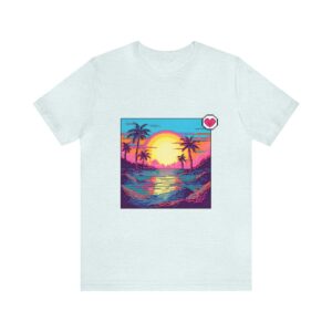 Miami Sunset / Men's Miami Pixel T-shirt - Image 98