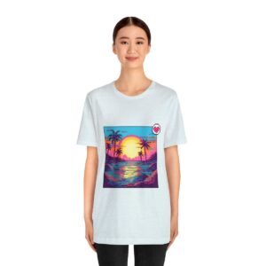 Miami Sunset / Men's Miami Pixel T-shirt - Image 100