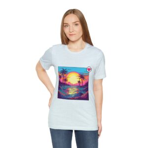 Miami Sunset / Men's Miami Pixel T-shirt - Image 101