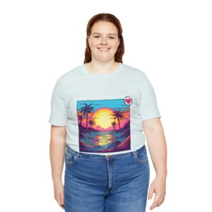 Miami Sunset / Men's Miami Pixel T-shirt - Image 103