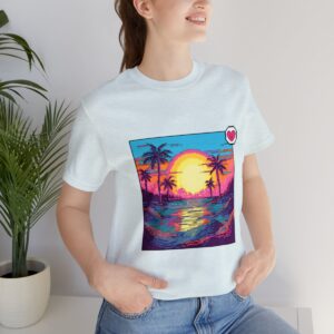 Miami Sunset / Men's Miami Pixel T-shirt - Image 105