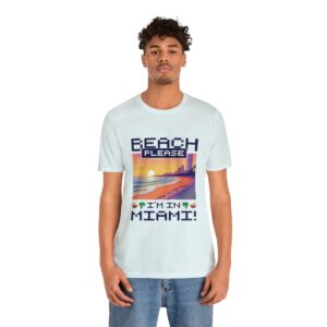 Beach please! I'm in Miami / Men's Miami Pixel T-shirt - Imagen 97