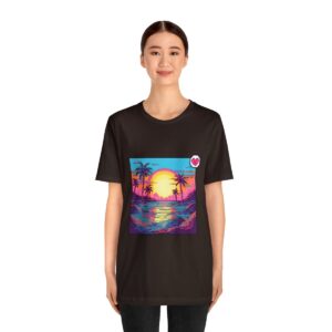 Miami Sunset / Men's Miami Pixel T-shirt - Image 64