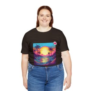 Miami Sunset / Men's Miami Pixel T-shirt - Image 67