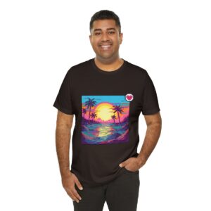 Miami Sunset / Men's Miami Pixel T-shirt - Image 68